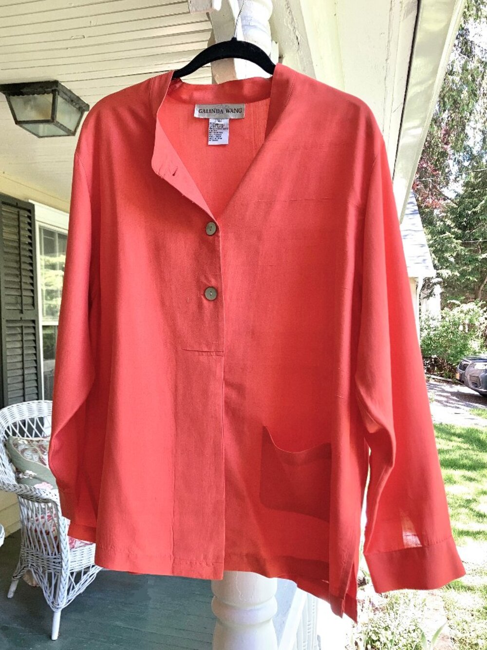 Galina Wang 100% Silk Tunic Blouse